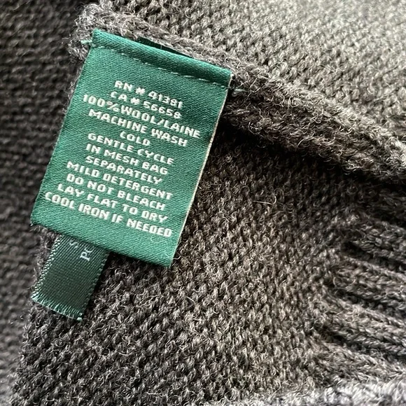 Lauren Ralph Lauren Maxi Dress Ribbed Turtle Neck Fitted Design Size M All Wool - Picture 8 of 16